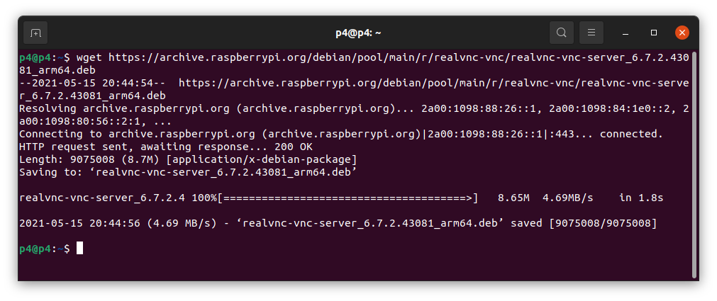 install realvnc server ubuntu