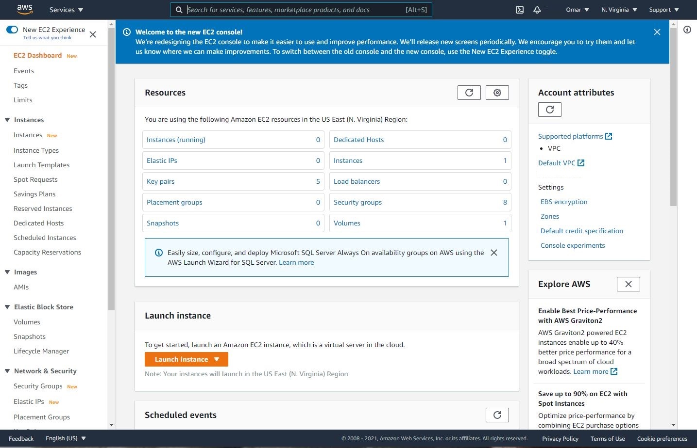 EC2 Dashboard